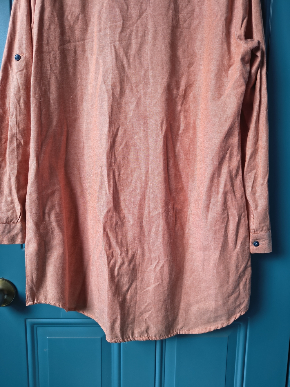 Peach Embroidered Button-Front Tunic - Picture 11 of 14